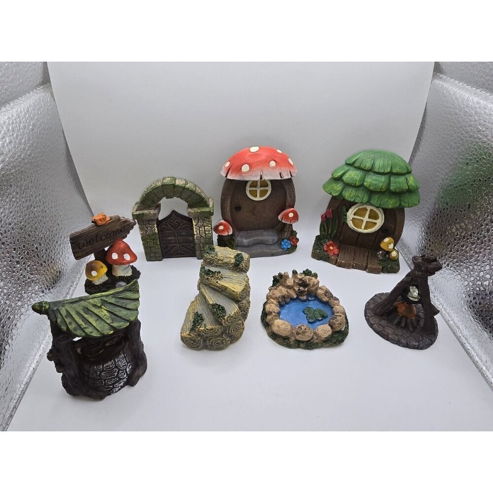 Fairy garden miniatures lot NEW 8 PCS